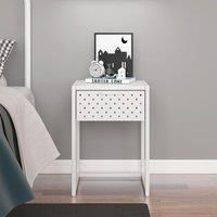 Nightstand White 38x35x54 cm Steel