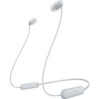 Sony WI-C100 Wireless In-Ear Headphones with Bluetooth - White - BRAND NEW - 100