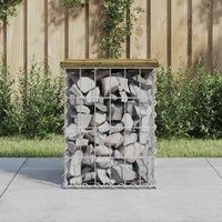 Garden Bench Gabion Design 33x31x42 cm Impregnated Wood Pine