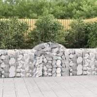 Arched Gabion Baskets 25 pcs 200x30x80/100 cm Galvanised Iron