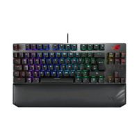 ASUS ROG Strix Scope NX TKL Deluxe 80Percent RGB Gaming Mechanical Keyboard, ROG NX Red Switches, ABS Keycaps, Detachable Cable, Wider Ctrl Key, Stealth Key, Wrist Rest, Macro Support-Black, UK Layout