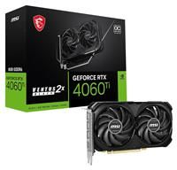 MSI GeForce RTX 4060 Ti VENTUS 2X BLACK 8G OC Graphics Card - RTX 4060 Ti GPU, 8GB GDDR6 (18Gbps/128-bit), PCIe 4.0 - 2 x TORX Fan 4.0 - HDMI 2.1a, DisplayPort 1.4a