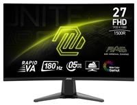 MSI MAG 27C6F 27 Inch FHD Curved Gaming Monitor - 1500R 1920 x 1080 Rapid VA Panel, 180 Hz / 0.5ms (GtG, Min.), Adaptive-Sync - DP 1.2a, HDMI CEC