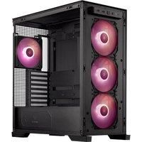 ASUS TUF Gaming GT302 ARGB ATX Mid-Tower PC Case – Four 140 x 28 mm ARGB Fans for High Airflow, Interchangeable Tempered Glass or Mesh Side Panels, Supports BTF Hidden-Connector Motherboards | Black