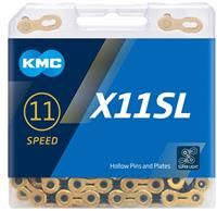 KMC X11SL Bike Chain 118 Links 1/2 X 11/128 11 Speed Gold Black