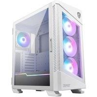 MSI MPG VELOX 100R WHITE Mid-Tower PC Case - E-ATX Motherboard Capacity, Tempered Glass Door, 4 x 120mm ARGB Fans, Mystic Light, Supports 2 x 360mm Radiators & Side Ventilation Configurations