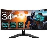 Gigabyte GS34WQC 34" WQHD Curved Gaming Monitor - 3440 x 1440 VA 1500R, 120Hz, 1ms, 300 cd/m2, HDR10, 2 x HDMI, 1 x DP, FreeSync Premium