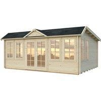 Palmako Clock House 5.8m x 4.3m Log Cabin Summerhouse (44mm)