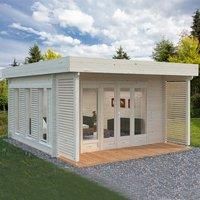 Palmako Caroline 4.3m x 5.4m Pent Log Cabin (44mm)