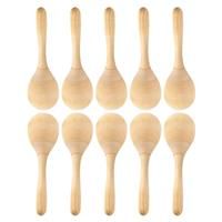 10Pcs Maracas Hand Percussion Rattles DIY Wood Maracas with Crisp Blow Sound for Music Party Favors