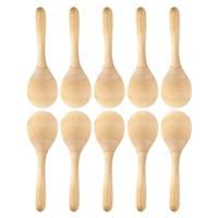 10Pcs Maracas Hand Percussion Rattles DIY Wood Maracas with Crisp Blow Sound for Music Party Favors