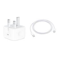 Apple 20W Mains Charger and USB-C to USB-C cable