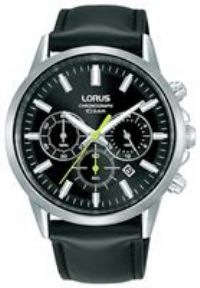 Lorus Chronograph Timepiece Black Leather Strap Watch