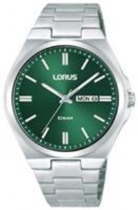 Lorus Stainless Steel Dark Green Dial Bracelet Watch