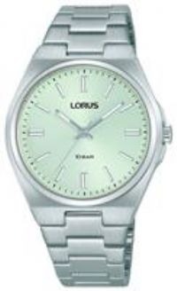 Lorus Stainless Steel Mint Green Sunray Dial Bracelet Watch