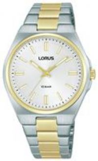 Lorus Stainless Steel Two Tone Silver Dial Bracelet Watch