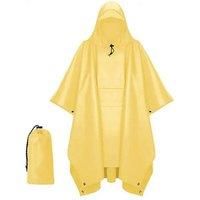 Waterproof Hooded Poncho Raincoat With Carry Bag - 7 Colours - Orange