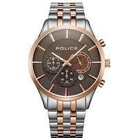 Police Cage Mens Chronograph Watch with Rose Gold Dial and Rose Gold Stainless Steel Bracelet, 44mm Stainless Steel Case in Branded Watch Box PEWJI2194340 – 2 Year Warranty