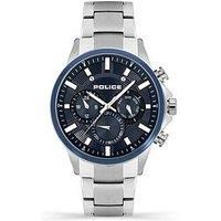 Police Kismet Mens Multifunction Watch with Blue Dial and Stainless Steel Bracelet, 47mm Stainless Steel Case in Branded Watch Box PEWJK2195140-2 Year Warranty