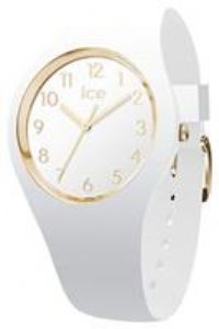 ICE-WATCH - Ice Glam White Gold Numbers - Women/'s Wristwatch With Silicon Strap - 014759 (Small)