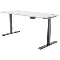 PIRANHA E-BASE 140 Sit-Stand Gaming Desk - White & Black, Black,White