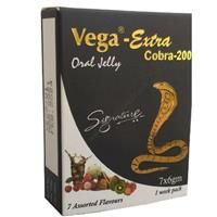 Vega Extra Oral Jelly For Men Cobra 200 Royal jelly 1 Week Pack 7 Assorted Flavours 7 x 6 gram