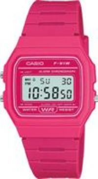 Casio Men's Pink Digital Watch with Resin Strap F-91WC-4AEF