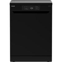 Sharp QW-NA1CF47EB-EN Standard Dishwasher - Black - E Rated