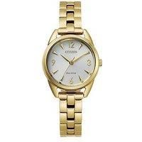 Citizen Citizen Silhouette Whte Dial Gold Tone Bracelet Ladies Watch