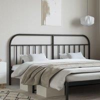 Metal Headboard Black 200 cm