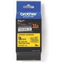 P-Touch Brother Black On Yellow Strong Label Tape 9mm x 8m - TZES621