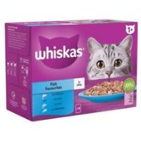 Whiskas 1+ Fish Favourites in Jelly - 12 x 85g