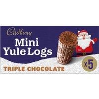 Cadbury 5 Mini Yule Logs Triple Chocolate