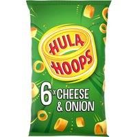 Hula Hoops Cheese & Onion Multipack Crisps 6 Pack