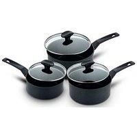 Prestige 9X Tougher Easy Release Non-Stick Induction 3 Piece Pan Set With Glass Lids