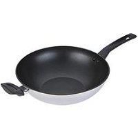 Prestige - 9x Tougher - Stir Fry Pan - Ultra Durable Stainless Steel - Non-Stick - Induction Suitable - Dishwasher and Oven Safe - 30cm, with helper handle