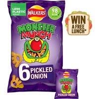 Walkers Monster Munch Pickled Onion Multipack Snacks Crisps 6x20g