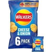 Walkers Cheese & Onion Multipack Crisps 6x25g