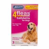 Johnson's Veterinary 4fleas Dog Puppy Flea Treatment Tablets Cat Kitten Spot On