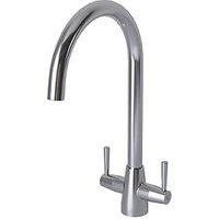 ETAL Wick Twin Lever Kitchen Mixer Tap Polished Chrome (742FJ)