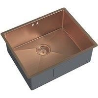 ETAL Elite 1 Bowl Stainless Steel Inset / Undermount Kitchen Sink Brushed Copper 540mm x 205mm (865JL)