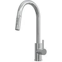 Modern Mono Pull Out Kitchen Mixer Tap Spout Dual Spray Single Lever Chrome