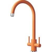 ETAL Sorrento Twin Lever Kitchen Mixer Tap Matt Orange (916FK)