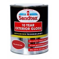 Sandtex Retail 10 Year Exterior Gloss Pillar Box Red 0.75 L