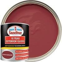 Sandtex Retail 10 Year Exterior Gloss Classic Burgundy 0.75 L