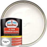 Sandtex 10 Year Exterior GLOSS Advanced Technology White Wood & Metal - 750ml