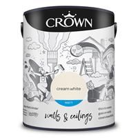 Crown Matt Emulsion Paint - Cream White - 5L