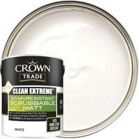 Crown Trade Clean Extreme Stain Resistant Scrubbable Washable Matt (All Colours)