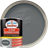 Sandtex 10 year Smokey grey High gloss Metal & wood paint 0.75L