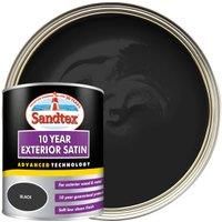 Sandtex Black Satin Metal & wood paint 0.75L